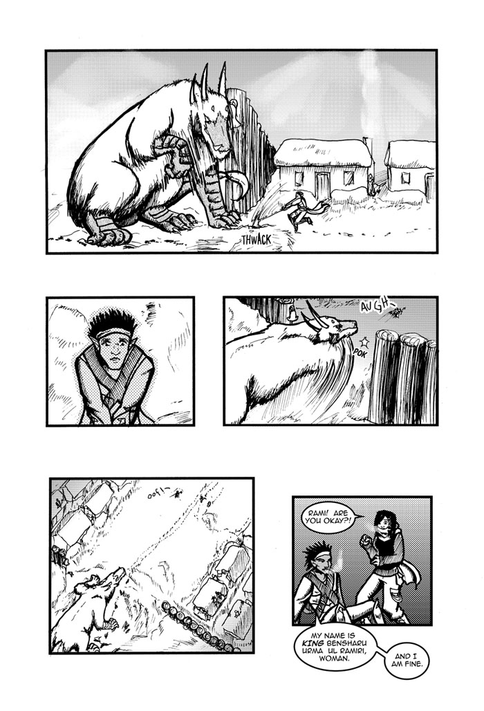 A comic strip. For full detail, see long description (d link)